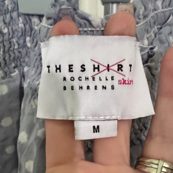 The Shirt by Rochelle Behrens Gray Polka Dot Mini Skirt - Picture 2 of 9